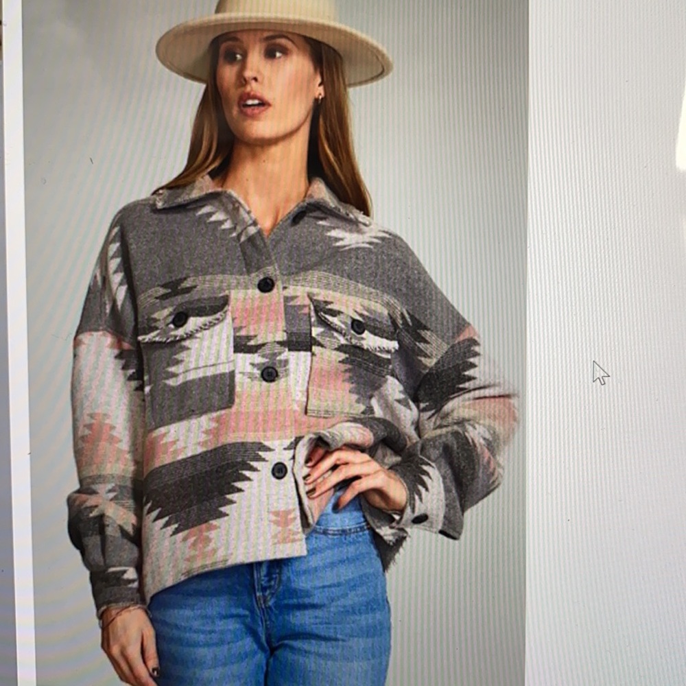 Pink Aztec Jacket - Picture 2 of 16